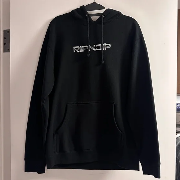 RIPNDIP Nerminator 2.0 Robot Kitty Cat Hoodie Black Small Pullover Sweatshirt - Picture 2 of 7